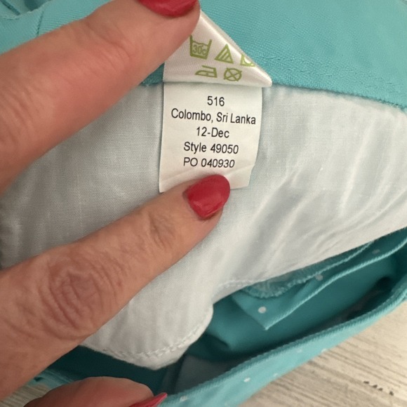 Lilly Pulitzer Shorely Blue Dot Dot Dot Clifton shorts - Size 14 - Picture 12 of 12